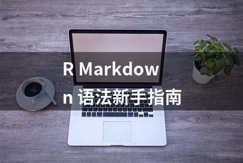 R Markdown 语法新手指南