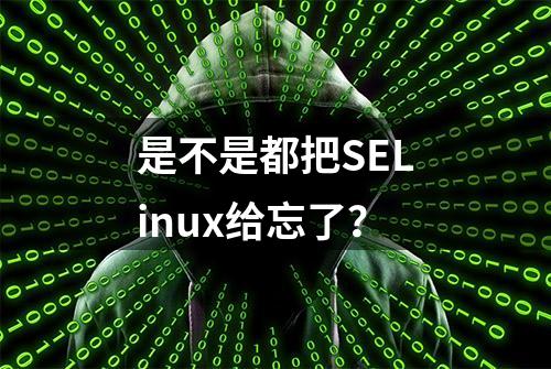 是不是都把SELinux给忘了？