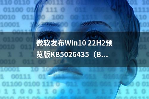 微软发布Win10 22H2预览版KB5026435（Build 19045.3031）更新