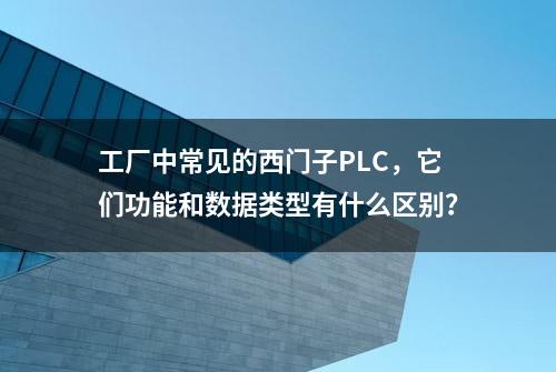 工厂中常见的西门子PLC，它们功能和数据类型有什么区别？