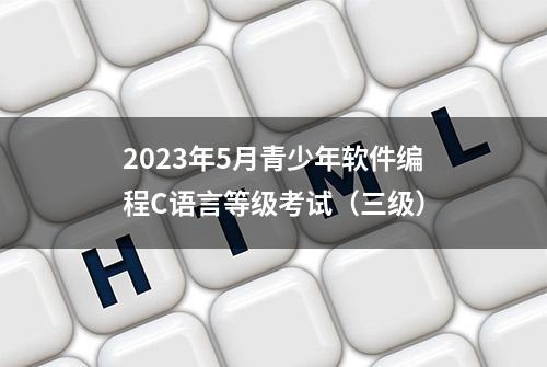 2023年5月青少年软件编程C语言等级考试（三级）