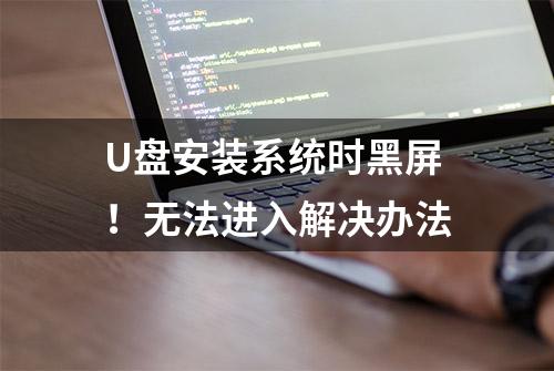 U盘安装系统时黑屏！无法进入解决办法