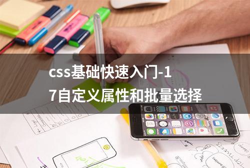 css基础快速入门-17自定义属性和批量选择