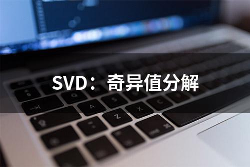 SVD：奇异值分解