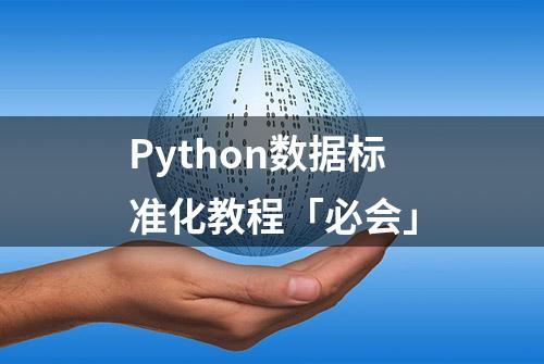 Python数据标准化教程「必会」