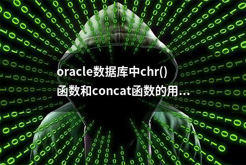 oracle数据库中chr()函数和concat函数的用法