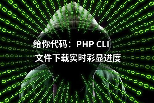 给你代码：PHP CLI 文件下载实时彩显进度