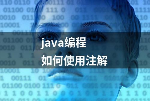 java编程如何使用注解