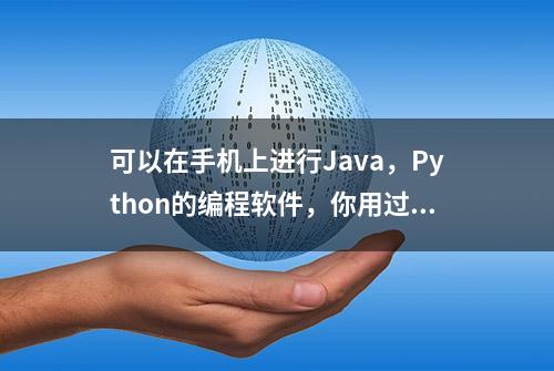 可以在手机上进行Java，Python的编程软件，你用过么？