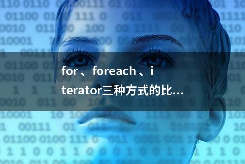 for 、foreach 、iterator三种方式的比较