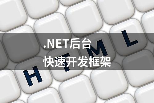 .NET后台快速开发框架