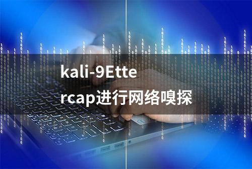 kali-9Ettercap进行网络嗅探