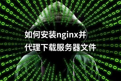 如何安装nginx并代理下载服务器文件