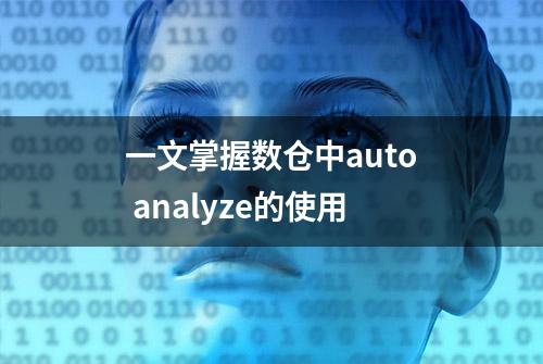 一文掌握数仓中auto analyze的使用