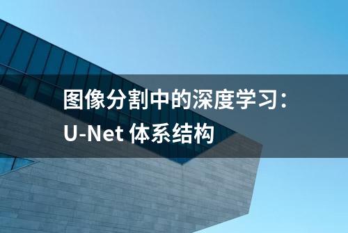 图像分割中的深度学习：U-Net 体系结构