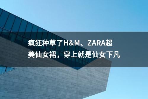 疯狂种草了H&M、ZARA超美仙女裙，穿上就是仙女下凡