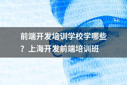 前端开发培训学校学哪些？上海开发前端培训班