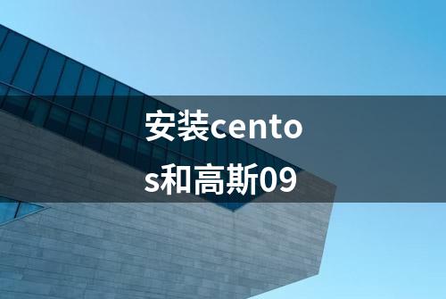 安装centos和高斯09