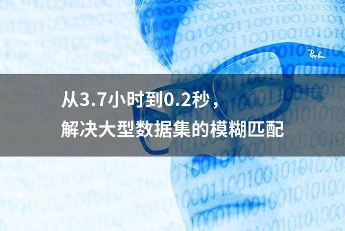 从3.7小时到0.2秒，解决大型数据集的模糊匹配