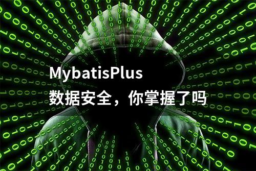 MybatisPlus数据安全，你掌握了吗