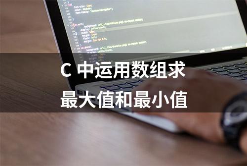 C 中运用数组求最大值和最小值