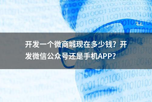 开发一个微商城现在多少钱？开发微信公众号还是手机APP？