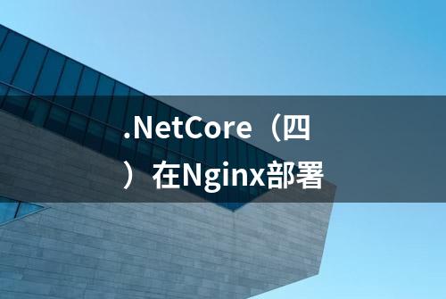 .NetCore（四）在Nginx部署