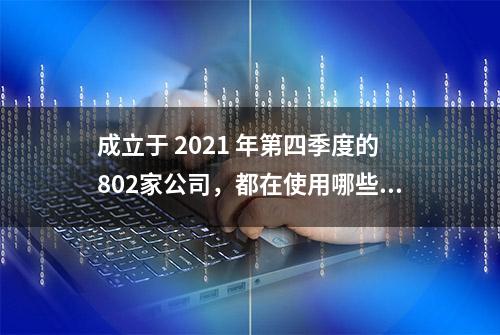 成立于 2021 年第四季度的802家公司，都在使用哪些域名？