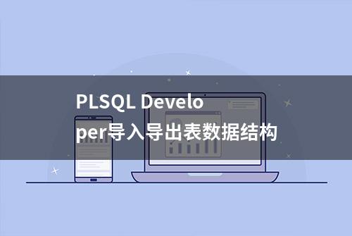 PLSQL Developer导入导出表数据结构