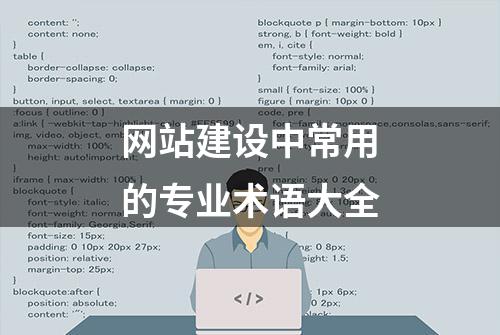 网站建设中常用的专业术语大全