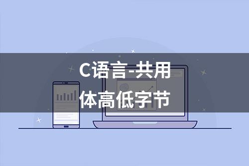 C语言-共用体高低字节