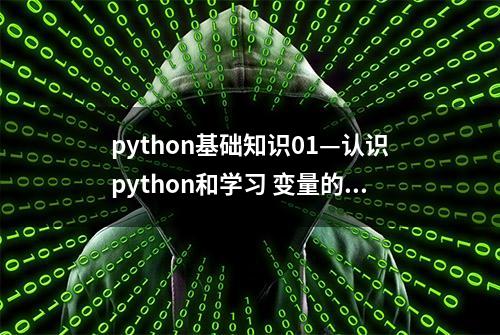 python基础知识01—认识python和学习 变量的输入输出