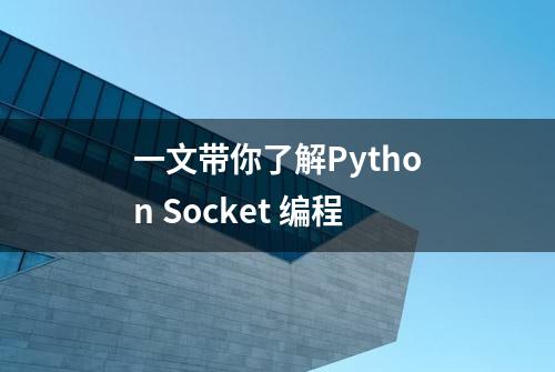 一文带你了解Python Socket 编程