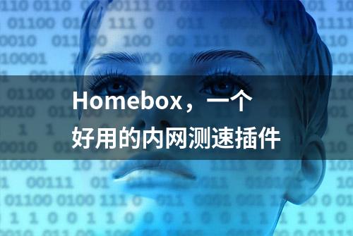 Homebox，一个好用的内网测速插件