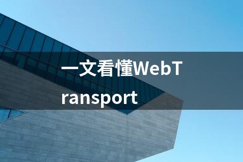 一文看懂WebTransport