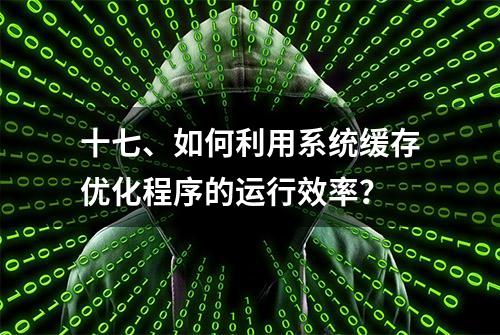 十七、如何利用系统缓存优化程序的运行效率？