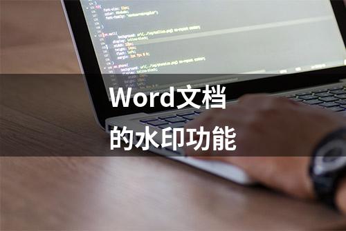 Word文档的水印功能