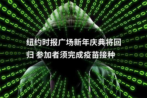 纽约时报广场新年庆典将回归 参加者须完成疫苗接种