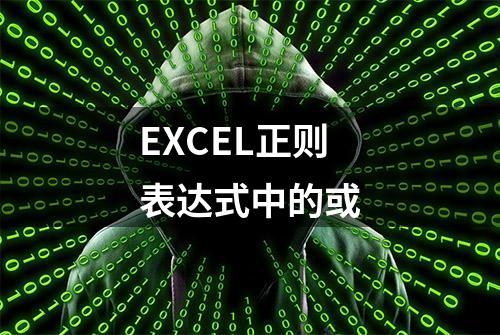 EXCEL正则表达式中的或