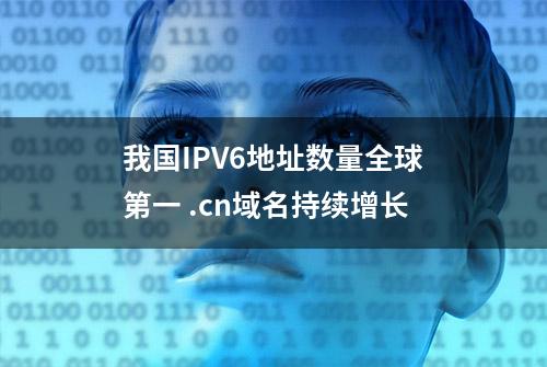 我国IPV6地址数量全球第一 .cn域名持续增长