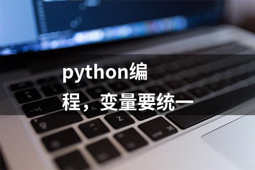 python编程，变量要统一