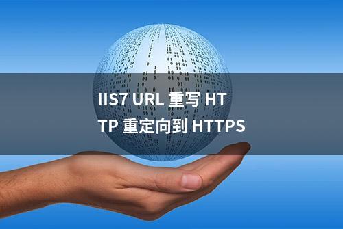 IIS7 URL 重写 HTTP 重定向到 HTTPS