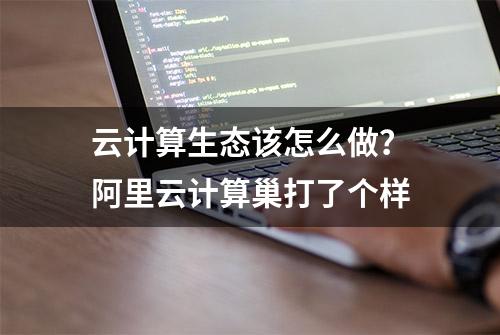 云计算生态该怎么做？阿里云计算巢打了个样