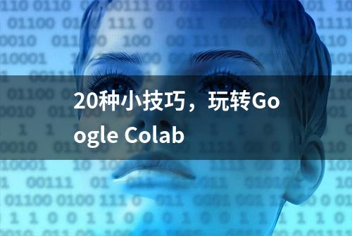 20种小技巧，玩转Google Colab