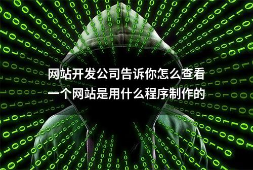 网站开发公司告诉你怎么查看一个网站是用什么程序制作的