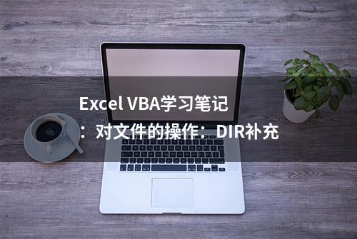 Excel VBA学习笔记：对文件的操作：DIR补充