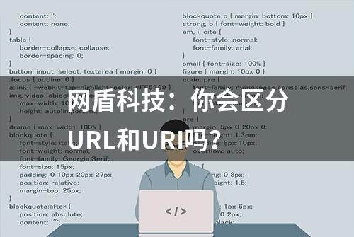 网盾科技：你会区分URL和URI吗？