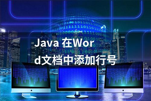 Java 在Word文档中添加行号