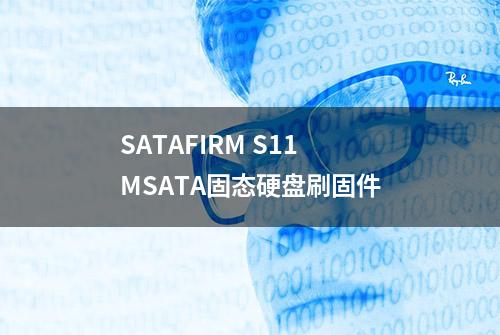 SATAFIRM S11 MSATA固态硬盘刷固件