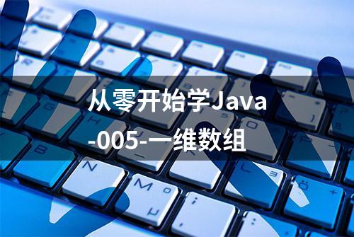 从零开始学Java-005-一维数组